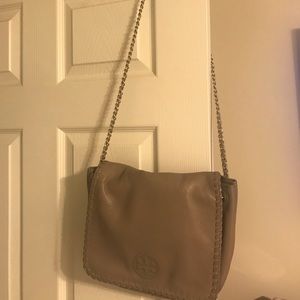 Taupe Tory Burch purse